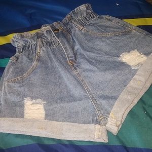 High Waisted Jean Shorts (Medium)